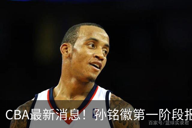 CBA最新消息！孙铭徽第一阶段报销，山东男篮新外援浮出水面